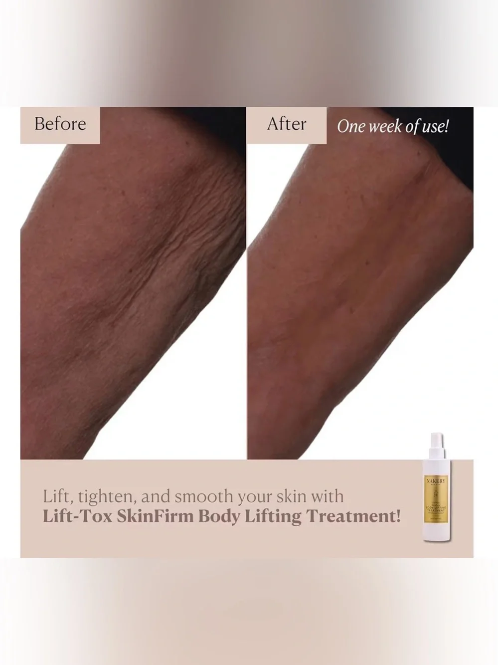 Nakery Beauty Lift-TOX SkinFirm Body Lifting Treatment 8.45 oz NIB Sealed